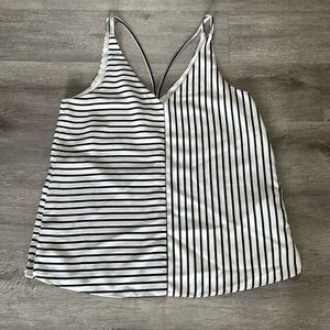 Topshop navy stripe spaghetti straps tank Sz 8